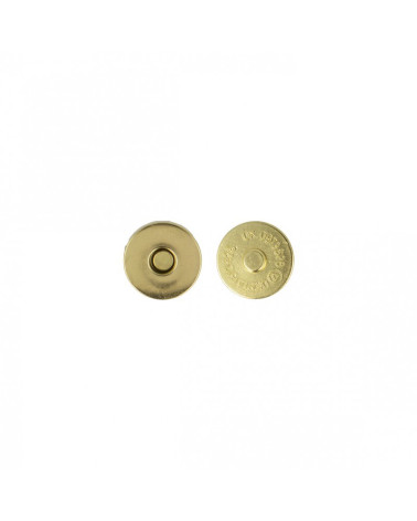 Set of 2 magnetic clasps with gold-colored rivets 19mm