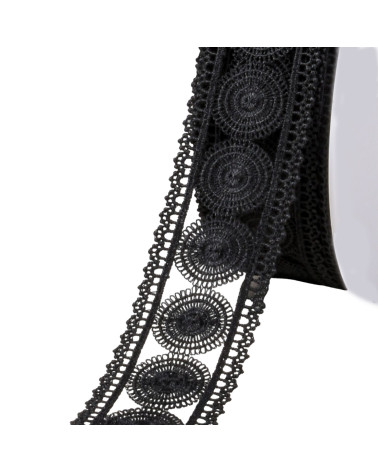 18m spool guipure between two black circles 45mm