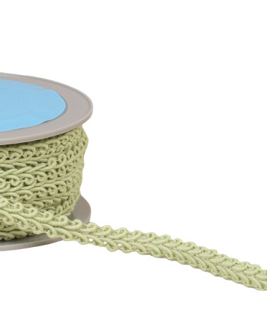 20m reel of green herringbone braid 11mm