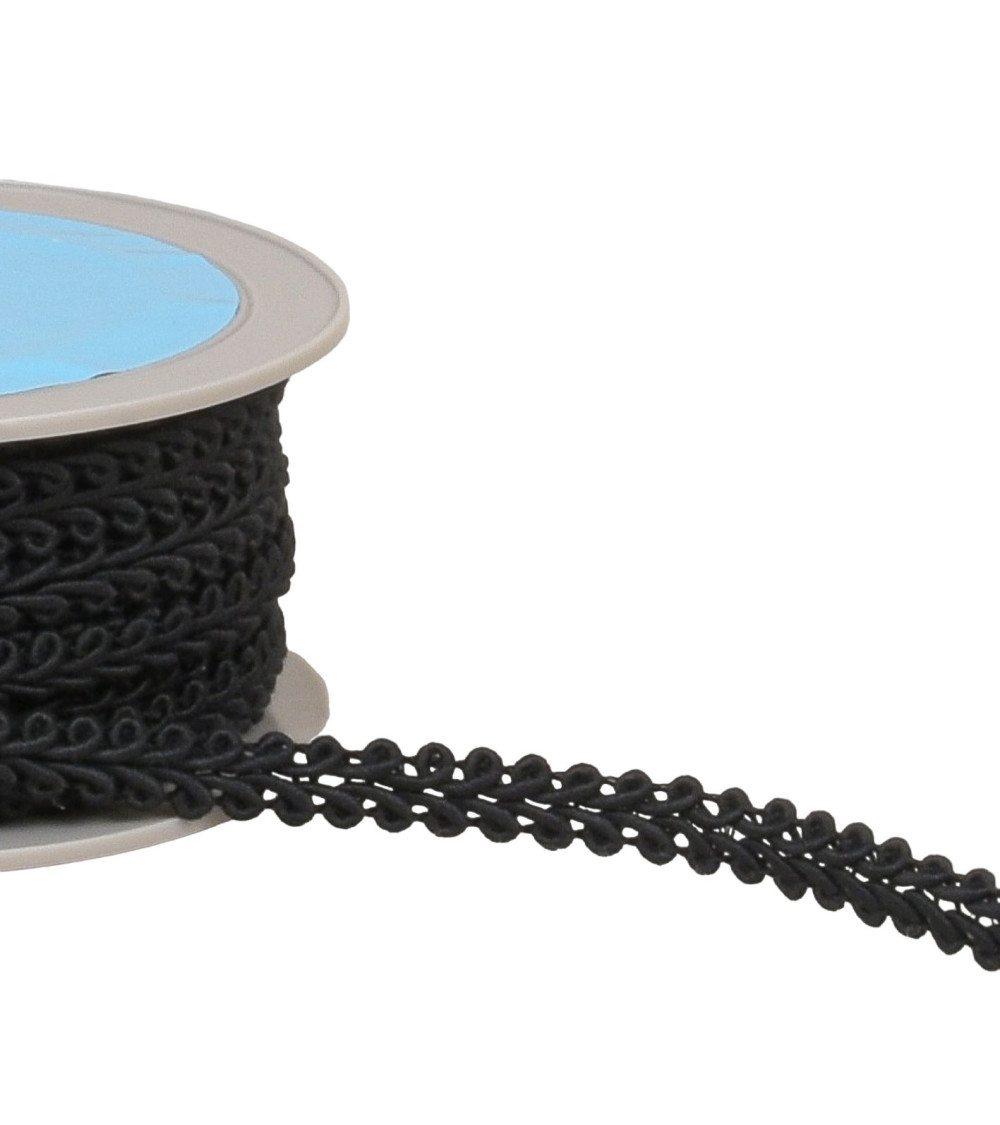 20m spool of black cornflower stitch braid 11mm