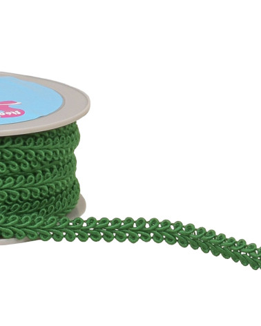 20-m-Spule aus dunkelgrünem Kornblumen-Stichgeflecht, 11 mm