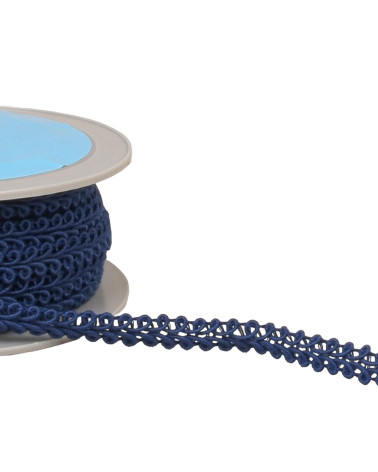20-m-Spule mit marineblauem Kornblumenstichgeflecht, 11 mm