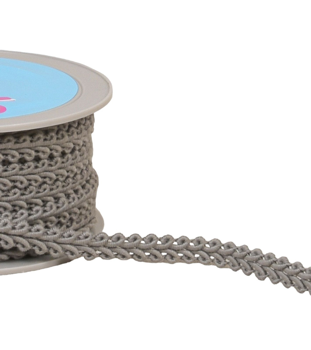 20m spool of gray corn stitch braid 11mm