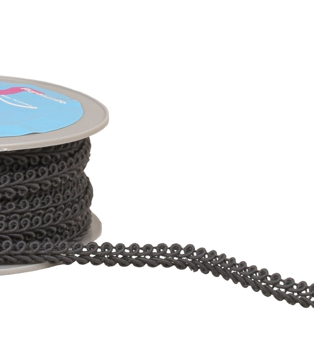 20m spool of black gray cob stitch braid 11mm