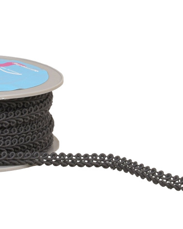 20-m-Spule aus schwarzgrauem Cob-Stitch-Geflecht, 11 mm