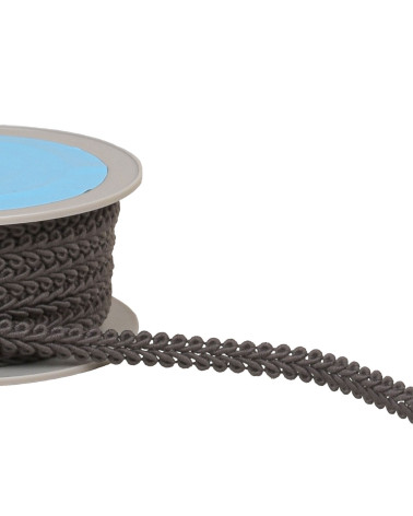 20-m-Spule aus dunkelgrauem Cob-Stitch-Geflecht, 11 mm