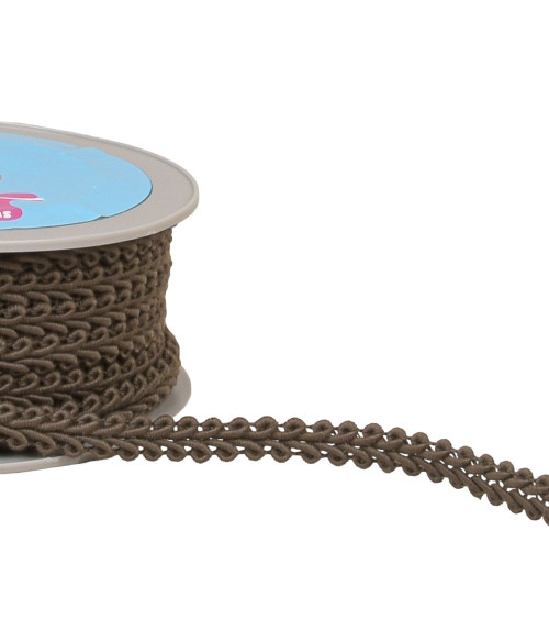 20m spool of dark brown corncob stitch braid 11mm