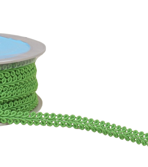 20m spool of khaki green cornflower stitch braid 11mm