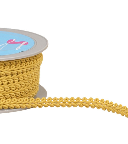 20m spool of yellow/orange cornflower stitch braid 11mm