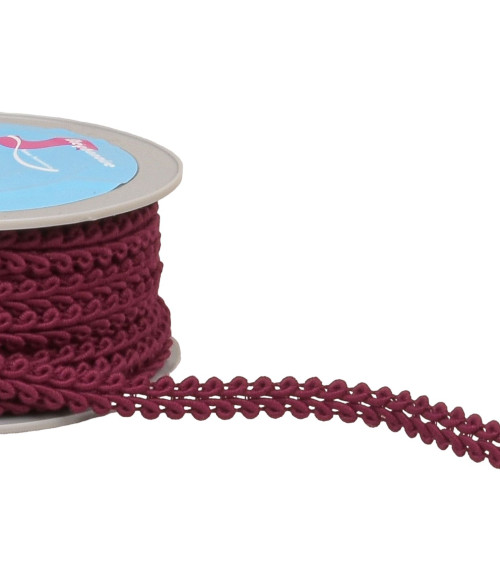 20m reel with plum corn stitch braid 11mm