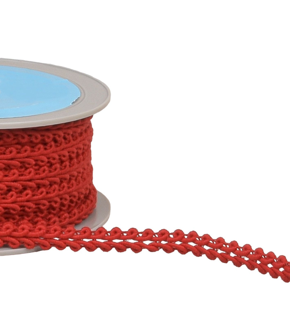 20-m-Spule mit rotem Hermès-Epi-Stitch-Geflecht, 11 mm