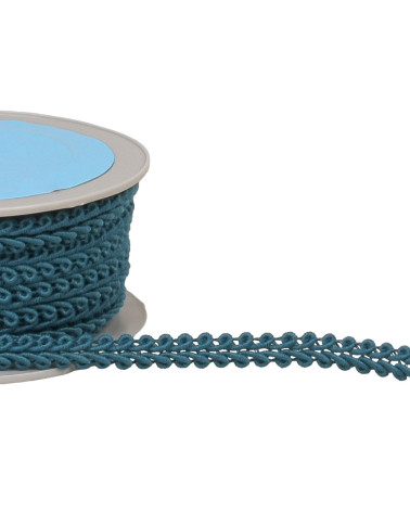 20-m-Spule mit entenblauem Kornblumenstichgeflecht, 11 mm
