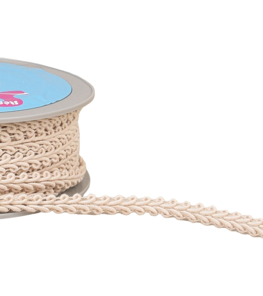 20m spool of ecru corn stitch braid 11mm