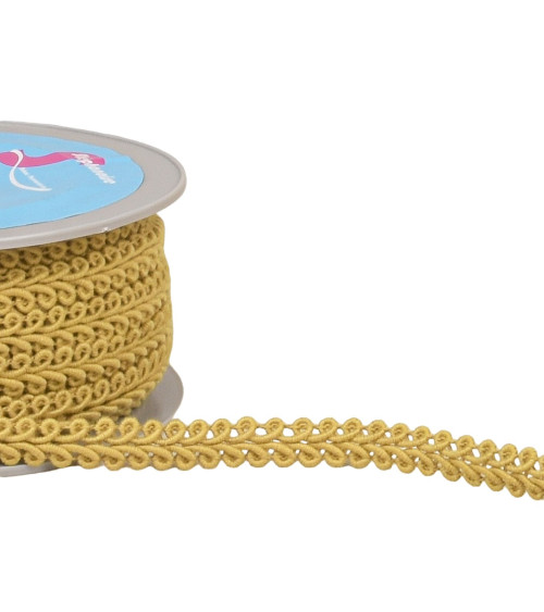 20m spool of pale yellow cornflower stitch braid 11mm