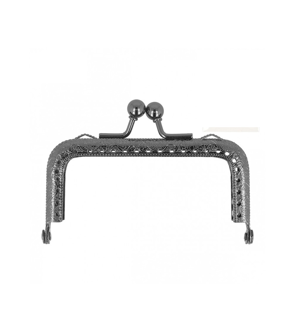 Antiker Verschluss, 6 x 9 cm, Gunmetal-Farbe