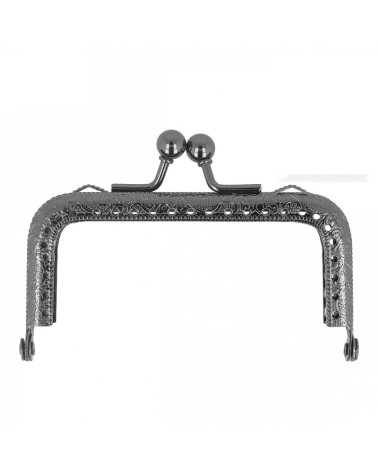 Antiker Verschluss, 6 x 9 cm, Gunmetal-Farbe