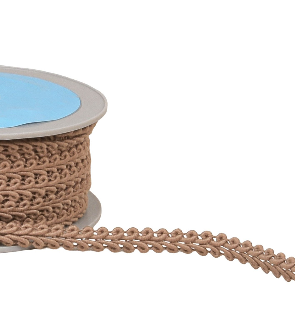 20m spool of dark beige corncob stitch braid 11mm