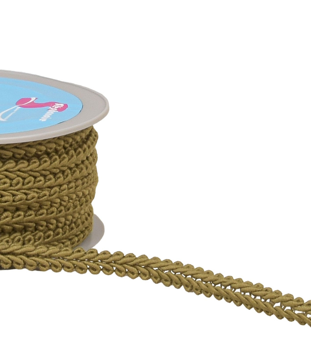 20m spool of beige/light brown herringbone braid 11mm