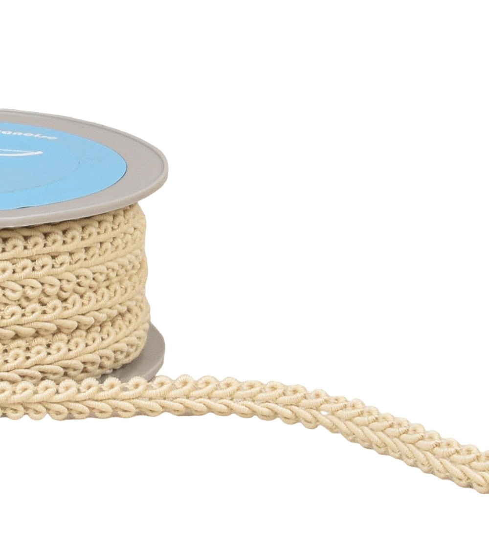 20m spool of ecru corn stitch braid 11mm