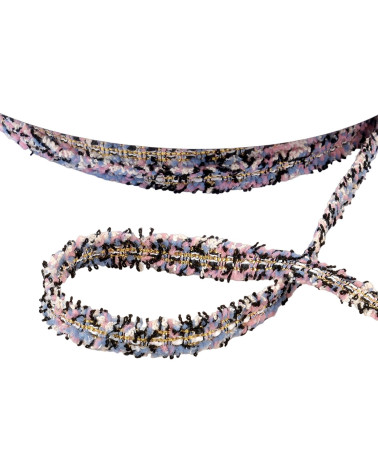 Bobina da 20 m di treccia per abiti screziata blu lavanda da 15 mm