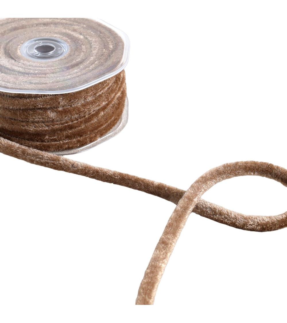 Velvet cord 8mm beige per meter