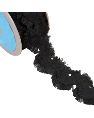 Fransen-Serpentin 60 mm schwarz pro Meter