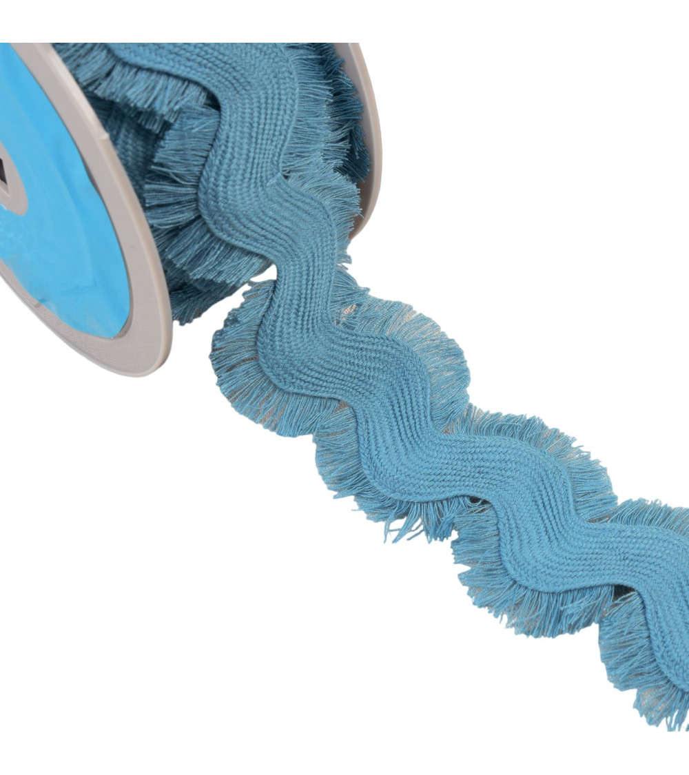 Fringed serpentine 60mm lavender blue per meter