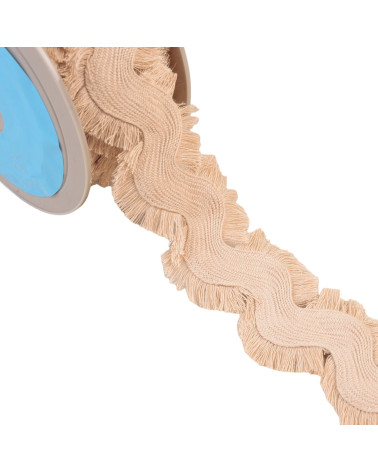 Fringed serpentine 60mm beige per meter