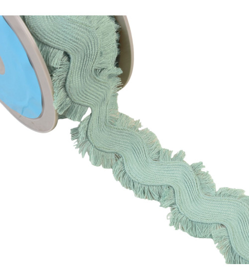 Fringed serpentine 60mm water green per meter