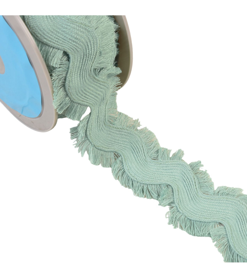 Fringed serpentine 60mm water green per meter