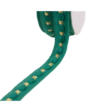 Woolen braid 20mm green by the meter