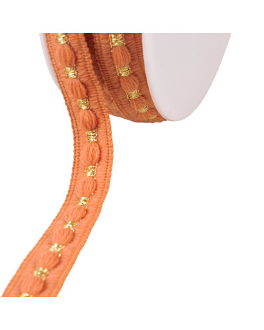 Woolen braid 20mm orange by the meter