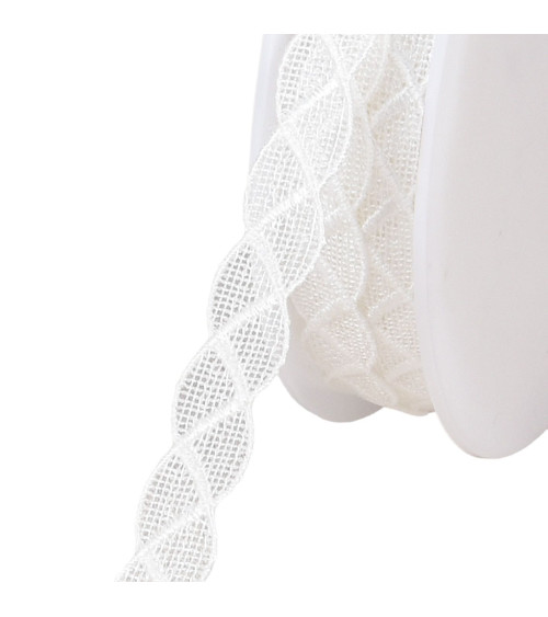 Guipure chain 13mm white per meter