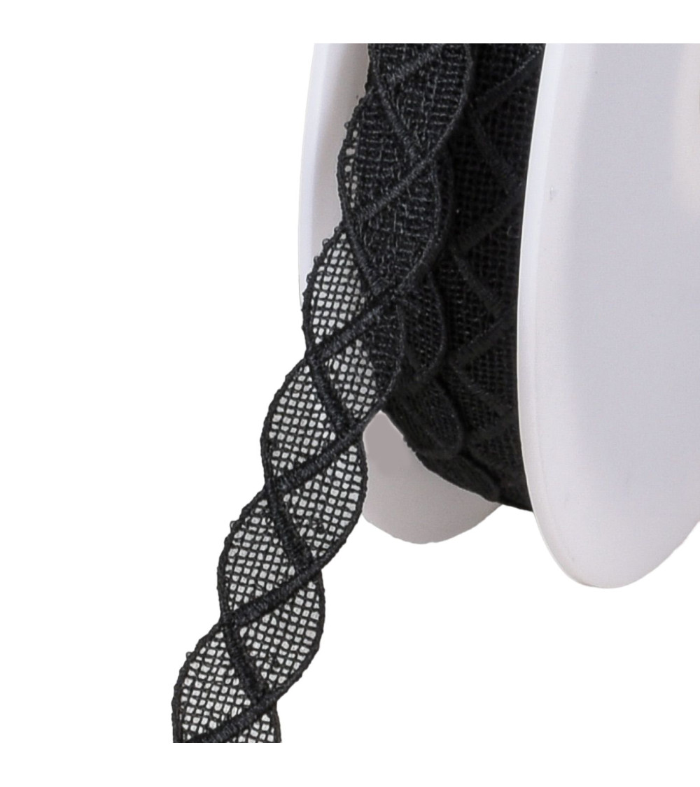 Guipure chain 13mm black per meter