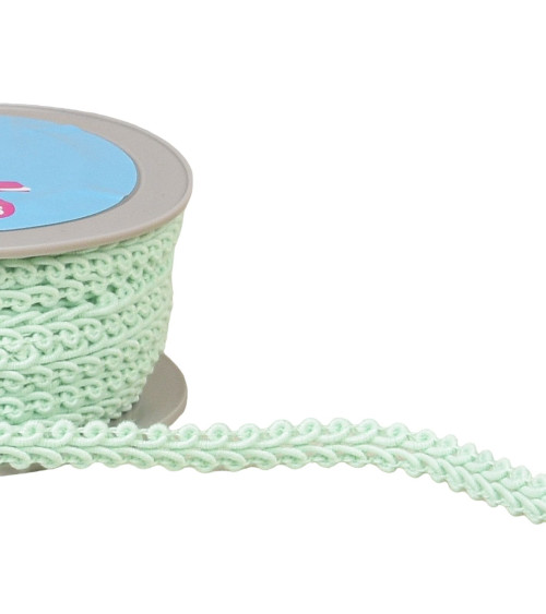 Corn stitch braid 11mm nil green per meter