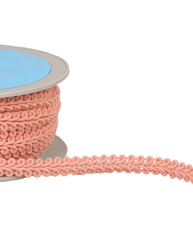 Corn stitch braid 11mm salmon orange per meter