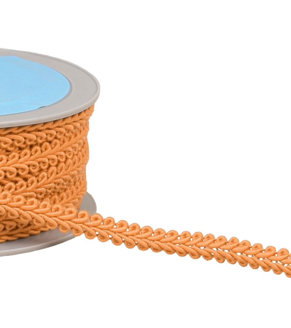 Corn stitch braid 11mm orange by the meter