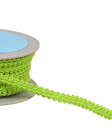 Corn stitch braid 11mm anise green by the meter