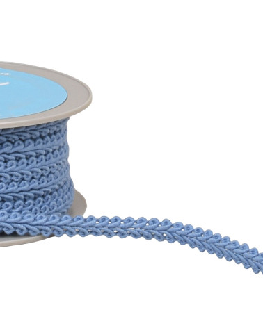 11mm gypsy blue herringbone braid trim by the meter