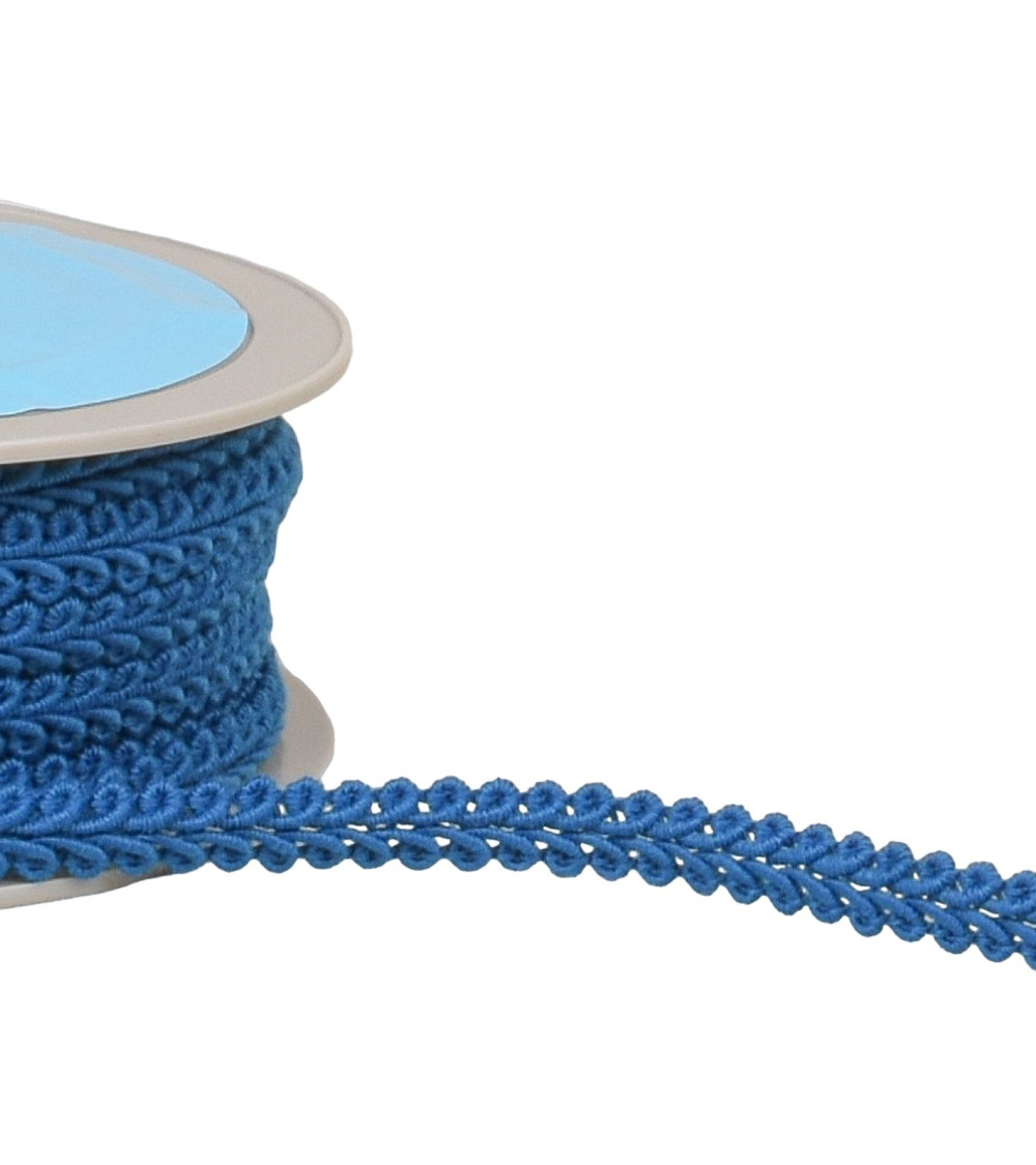 Corn stitch braid 11mm turquoise blue by the meter