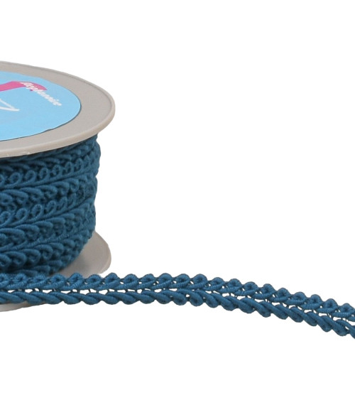 Corn stitch braid 11mm duck blue by the meter