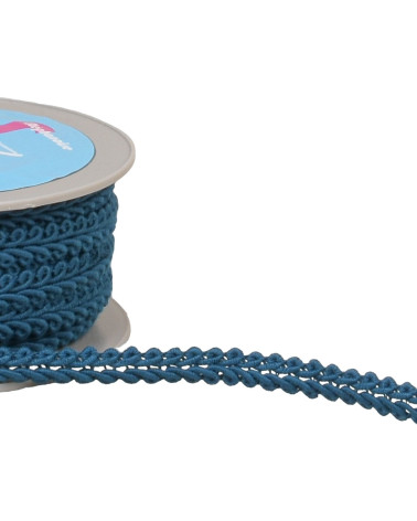 Corn stitch braid 11mm duck blue by the meter
