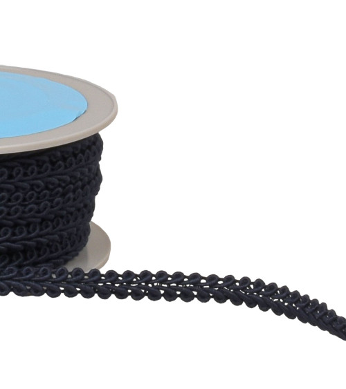 Cornflower stitch braid 11mm navy blue by the meter