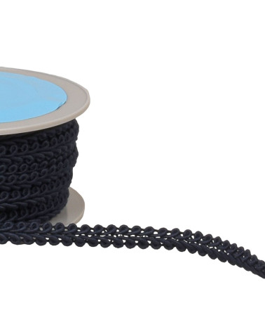 Cornflower stitch braid 11mm navy blue by the meter