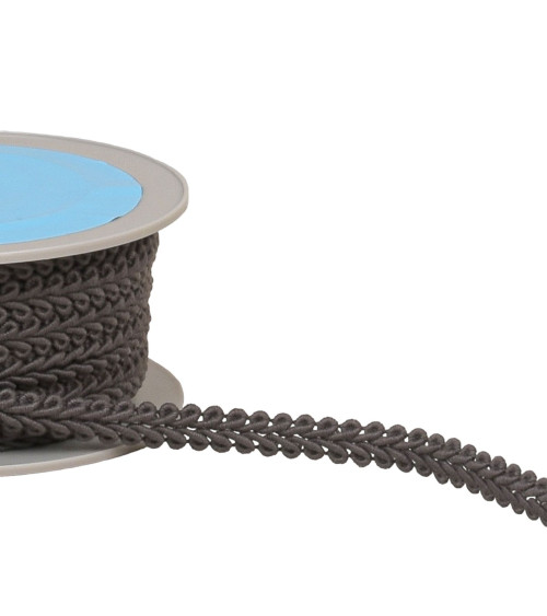 Corn stitch braid 11mm dark gray per meter