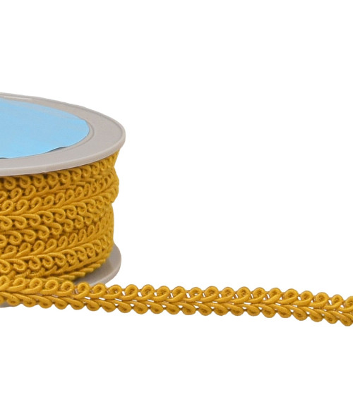 Corn stitch braid 11mm mustard yellow by the meter