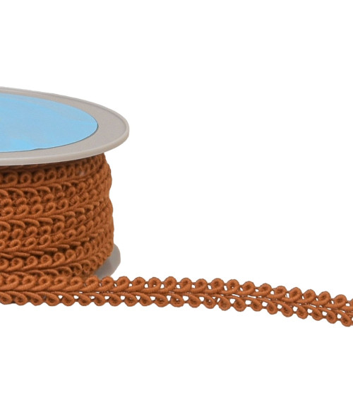 Corn stitch braid 11mm rust orange by the meter