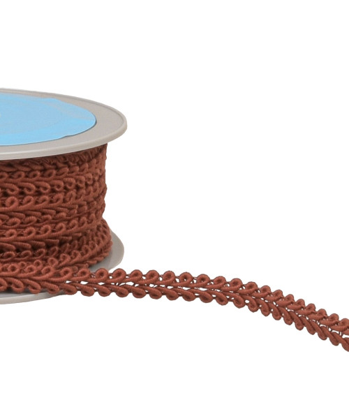 Corn stitch braid 11mm rust orange by the meter