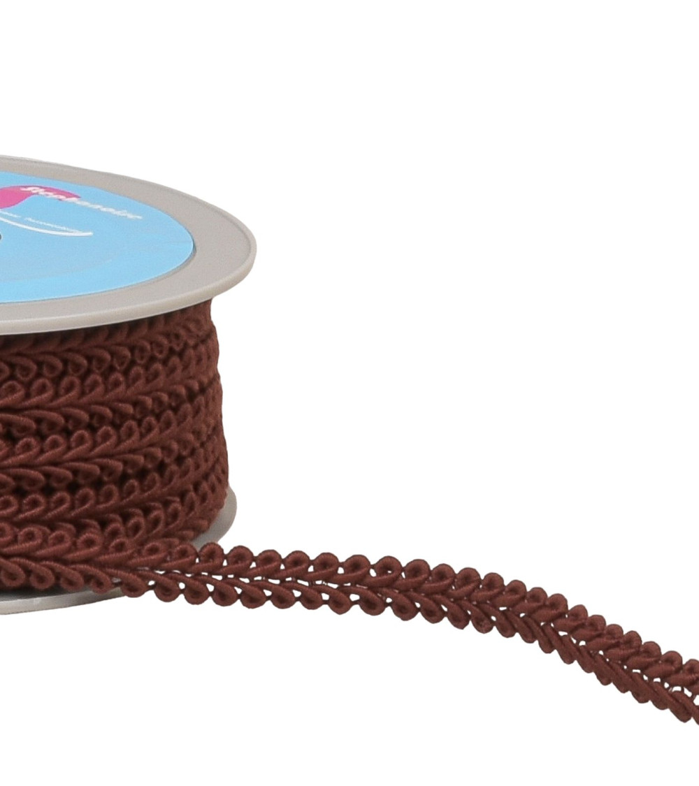 Corn stitch braid 11mm rust orange by the meter