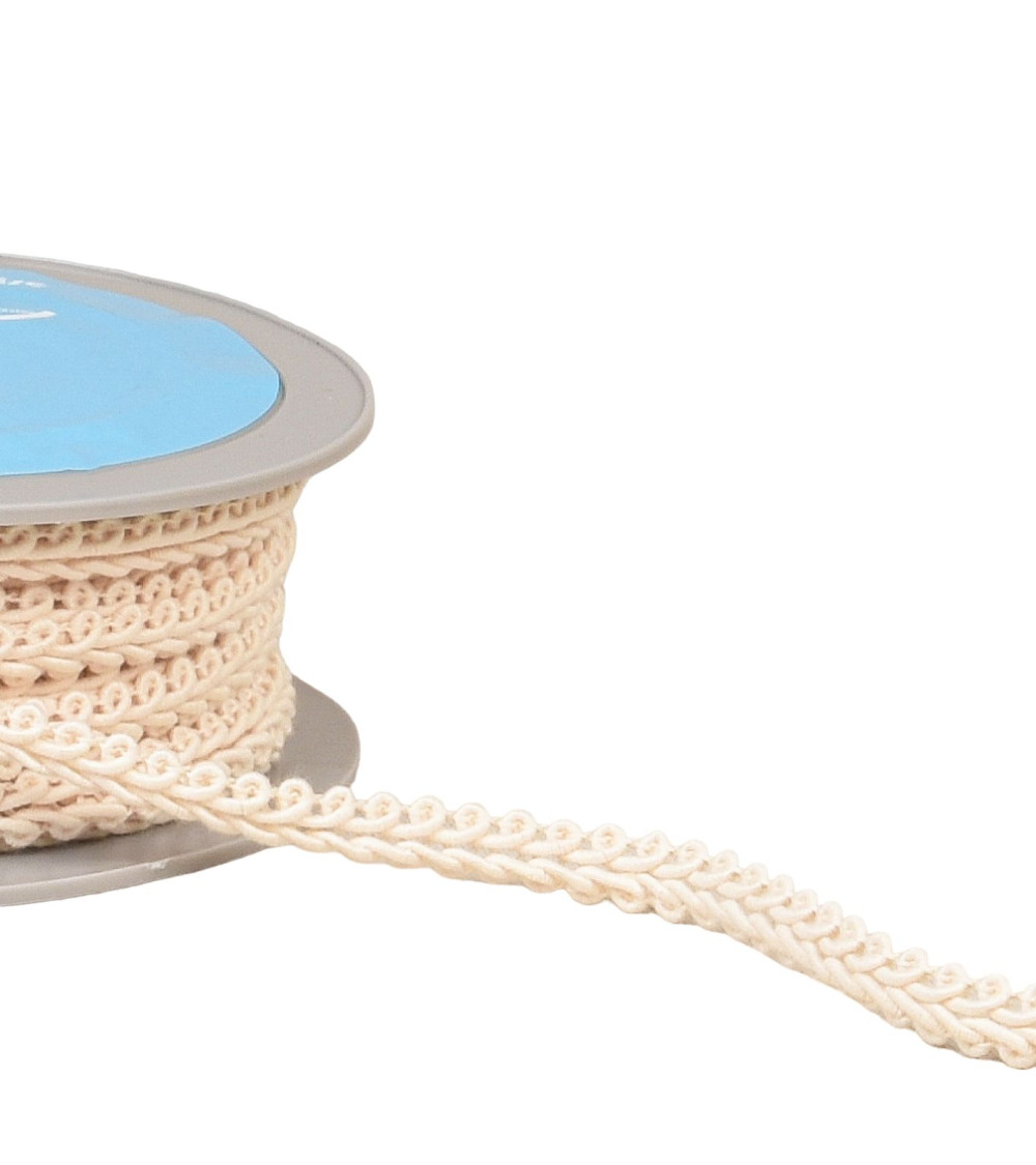 Corn stitch braid 11mm ecru by the meter